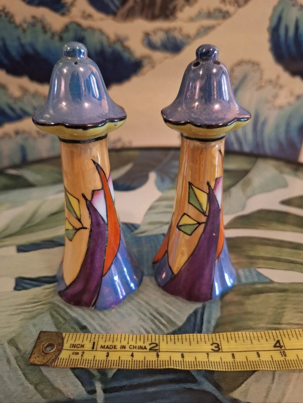 Retro Lusterware 1970s Salt & Pepper Shaker Set